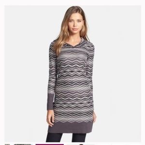 Prana Meryl Hooded Sweater Dress Gray XL